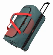 Torby podróżne - Torba Podróżna na kółkach Travelite Basic 70cm Zielony/Pomarańczowy - miniaturka - grafika 1