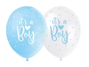 Balony pastelowe na Baby Shower Chłopca - 30 cm - 5 szt. - Baby shower i roczek - miniaturka - grafika 1
