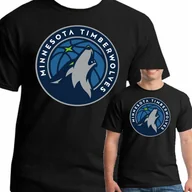 Koszulki męskie - Koszulka Minessota Timberwolves Nba S 0480 Czarna - miniaturka - grafika 1
