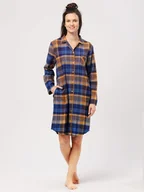 Piżamy damskie - KOSZULA KEY LND-481 B24 (kolor granat - żółty, rozmiar M) - miniaturka - grafika 1