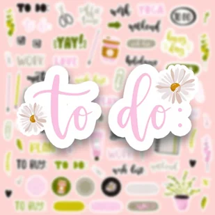Naklejki Kolorowe Do Planera Kalendarza Bujo TO DO - Scrapbooking - miniaturka - grafika 1