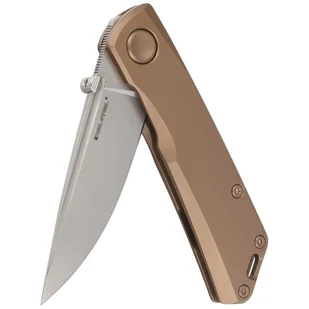 Nóż składany Real Steel LUNA Eco Bronze Steel, Beadblast K110 by Poltergeist Works (7084) - Noże - miniaturka - grafika 4