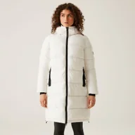 Kurtki i kamizelki sportowe damskie - Regatta Damski płaszcz zimowy ocieplany Mottere Biały, Rozmiar: 46 - miniaturka - grafika 1