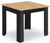 Stoły - Stół kwadratowy 80x80 dąb artisan czarny + K3-N61 - miniaturka - grafika 1