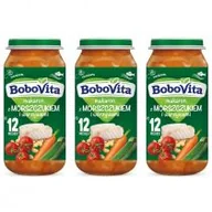 Dania dla dzieci - BoboVita Makaron z morszczukiem i warzywami po 12. miesiącu zestaw 3 x 250 g - miniaturka - grafika 1