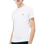 Koszulki męskie - Koszulka Lacoste Crew Neck Pime Cotton Jersey TH6709-001 - biała - miniaturka - grafika 1