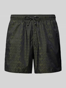 Spodenki kąpielowe o kroju regular fit ze wzorem z logo - Kąpielówki męskie - miniaturka - grafika 1