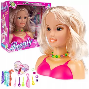 Głowa Do Stylizacji Czesania Makijażu + Akcesoria - Zabawy w naśladowanie dorosłych - miniaturka - grafika 1