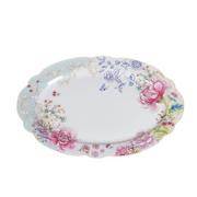 Miski i półmiski - Dekoria Półmisek Garden Flowers, porcelana, 36x26 cm - miniaturka - grafika 1