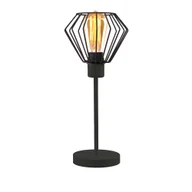 Lampy stojące - Czarna lampka stołowa na komodę loft TAZA LOFT - miniaturka - grafika 1