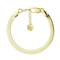 Bransoletki - Złota bransoletka płaska żmijka taśma stal szlachetna - Manoki - miniaturka - grafika 1