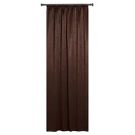 Zasłony - Zasłona z taśmą YORK 140 x 260 cm, kolor czekoladowy - miniaturka - grafika 1