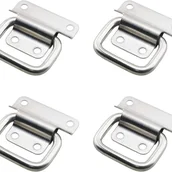 Zawiasy, okucia i inne akcesoria - Uchwyt składany ze stali nierdzewnej, uchwyt do skrzynki, uchwyt do skrzynki narzędziowej, srebrny, 4 szt. (mały) - miniaturka - grafika 1