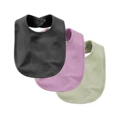 Śliniaki i fartuszki - Dziecięcy śliniak 3-pack, gładki w trzech kolorach, zapinany na napę, Tup Tup - miniaturka - grafika 1