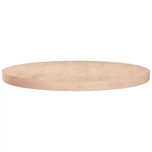 Okrągły blat do stolika, Ø60x4 cm, surowe drewno dębowe - Blaty meblowe i parapety okienne - miniaturka - grafika 1