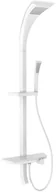 Zestawy prysznicowe - Mexen Sonic zestaw prysznicowy natynkowy z deszczownicą i baterią, biały - 78110-20 - miniaturka - grafika 1
