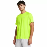 Koszulki sportowe męskie - Męska koszulka treningowa Under Armour UA Tech Textured SS - zielona - UNDER ARMOUR - miniaturka - grafika 1