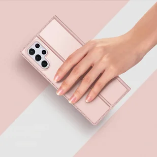 Dux Ducis Skin Pro kabura etui pokrowiec z klapką Samsung Galaxy S22 Ultra różowy - Etui i futerały do telefonów - miniaturka - grafika 13