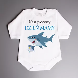 Nasz pierwszy DZIEŃ MAMY - rekin - body niemowlęce - Body dla niemowląt - miniaturka - grafika 2