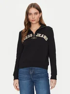Bluzy damskie - Guess Jeans Bluza W5RQ25 K68I4 Czarny Regular Fit - miniaturka - grafika 1