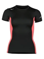 Koszulki sportowe damskie - Mizuno Koszulka funkcyjna "Virtual Body G2" w kolorze czarno-koralowym - miniaturka - grafika 1