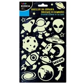 Zabawki kreatywne - Derform Naklejki na ubrania świecące w ciemności Kosmos - miniaturka - grafika 1