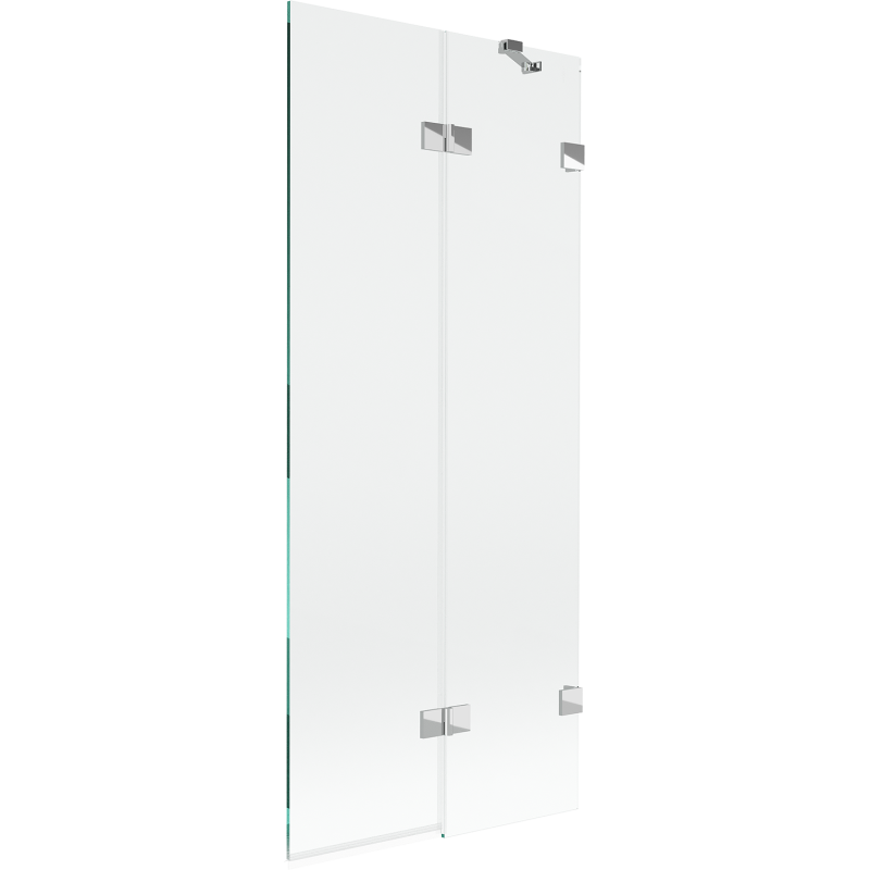 Mexen Lunar parawan nawannowy 2-skrzydłowy prawy 80 x 150 cm, transparent, chrom - 897-080-100-01-00-P