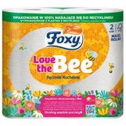 Ręczniki papierowe - Foxy Ręcznik kuchenny 2-warstwowy Love the Bee 2 szt. - miniaturka - grafika 1