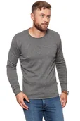 Swetry męskie - Wrangler, Sweter męski, Roll Edge Crew Grey Marl W8624Rgvb, rozmiar XXL - miniaturka - grafika 1