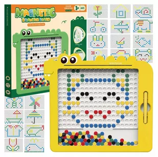 Tablica Magnetyczna Układanka Mozaika Magnesy Dino Edukacyjna Sensoryczna - Tablice i flipcharty - miniaturka - grafika 1