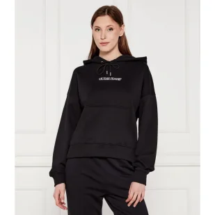 Guess Jeans Bluza EMBRO Oversize fit - Bluzy damskie - miniaturka - grafika 1