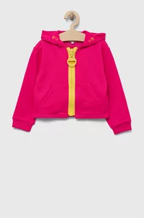Bluzy dla dziewczynek - Marc Jacobs bluza dziecięca kolor różowy z kapturem z nadrukiem - grafika 1