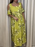 Sukienki - Lniana sukienka Verde - miniaturka - grafika 1