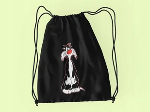 WOREK DO SZKOŁY WF/BUTY KOT SYLWESTER+ IMIĘ - Torby szkolne - miniaturka - grafika 1