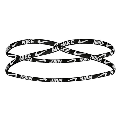 Nike Fixed Lace opaska na włosy z poliamidu w kolorze czarny/biały, N.100.2627.010.OS