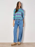 Swetry damskie - Apricot Sweter w kolorze turkusowo-niebieskim - miniaturka - grafika 1