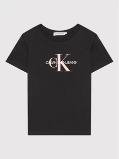 Koszulki dla chłopców - Calvin Klein Jeans T-Shirt Monogram Logo IU0IU00068 Czarny Regular Fit - grafika 1
