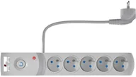 Listwy zasilające - Listwa Zasilająca Antyprzepięciowa Getfort 5P 3M Szara Usb - miniaturka - grafika 1