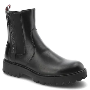 Czarne Botki Tommy Hilfiger Modne Buty Damskie - Botki damskie - miniaturka - grafika 1