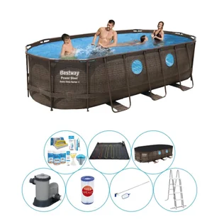 Zestaw basenowy - Bestway Power Steel Swim Vista Oval 549x274x122 cm - Baseny ogrodowe - miniaturka - grafika 1