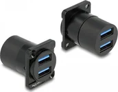 Adaptery i przejściówki - Adapter USB Delock DeLOCK 87813, Black, 2x USB A, 2x USB A, Female, Female, Zinc - miniaturka - grafika 1