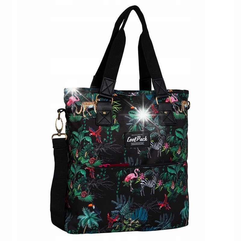 COOLPACK TORBA DAMSKA NA RAMIĘ SHOPPERKA ZAKUPOWA MIEJSKA CP KWIATY MALINDI