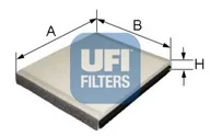 Filtry kabinowe - Filtr, wentylacja przestrzeni pasażerskiej UFI Filtry 53.051.00 - miniaturka - grafika 1