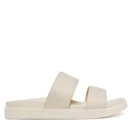Klapki i japonki damskie - Klapki Calvin Klein Flat Slide Jacq HW0HW02486 Écru - miniaturka - grafika 1