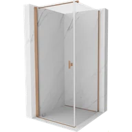 Kabiny prysznicowe - Mexen Mist-B kabina prysznicowa uchylna 100 x 100 cm, transparent, miedź szczotkowana - 8A2T-100-100-65-00 - miniaturka - grafika 1