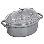 Garnki - Staub Garnek żeliwny owalny prosię Cocotte Special 1 L grafitowy szary 40500-176-0 - miniaturka - grafika 1