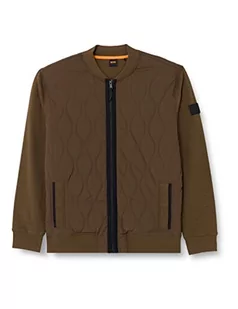 BOSS Męska kurtka Zebomber Jersey_Jacket_L, ciemnozielony, S - Kurtki męskie - miniaturka - grafika 1