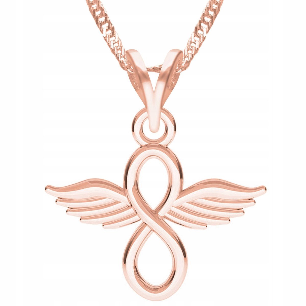 Naszyjnik Pozłacany z Nieskończonością Infinity Ósemka Forever SREBRO 925