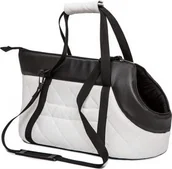 Transportery dla kotów - Hobbydog R2 Torba Z Eko Skóry Biała - miniaturka - grafika 1