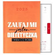 Kalendarze - Kalendarz Pomarańczowy Terminarz Dzienny A5 2025 Prezent Dla Dietetyczki Wz - miniaturka - grafika 1